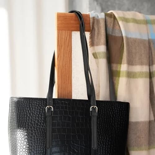 Semetall Black PU Leather Purse Handles 2 Pcs | 65cm-71cm Adjustable Bag Straps thumbnail 4
