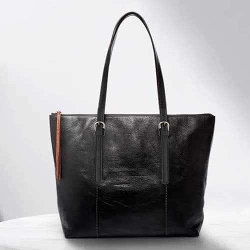 Semetall Black PU Leather Purse Handles 2 Pcs | 65cm-71cm Adjustable Bag Straps thumbnail 3