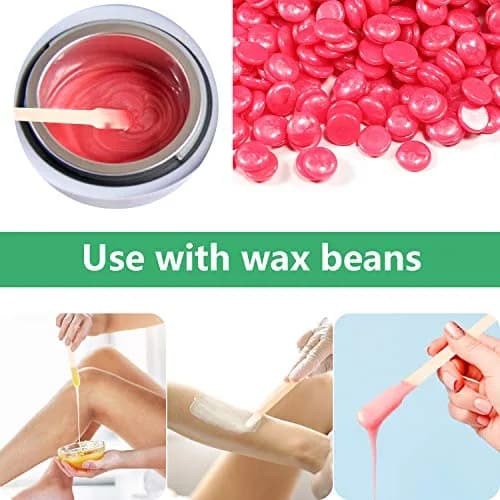 JANYUN 200 Pcs Wooden Eyebrow Waxing Sticks with Handle for Hair Removal - Face, Leg, Facial, and Eyebrow (88mm / 3.5 inch) thumbnail 5