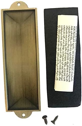 Holy Land Market Elijah Prophet Mezuzah with Scroll, Bronze, 15.1 cm (5.9 in) | Authentic Jewish Home Blessing thumbnail 2