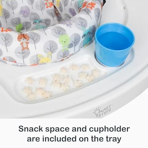Smart Steps Bounce N’ Play 3-in-1 Activity Center, Woodland Walk | Converts to Flat Table, 360° Seat, Removable Toys thumbnail 8