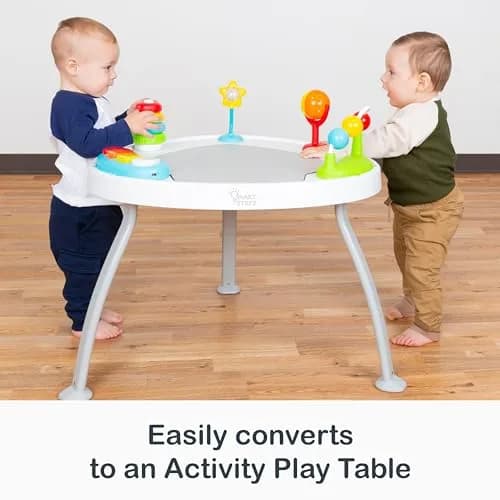 Smart Steps Bounce N’ Play 3-in-1 Activity Center, Woodland Walk | Converts to Flat Table, 360° Seat, Removable Toys thumbnail 3