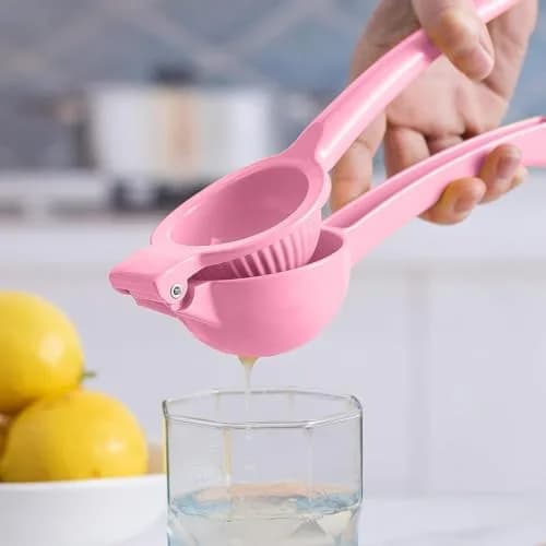 YI LIGHTING Metal Manual Citrus Lemon Lime Squeezer Juicer, Fruit Juicer, Metal, Kitchen Tool (Pink) | Efficient Extraction thumbnail 3