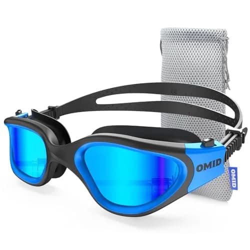 OMID Polarized Swim Goggles with Anti-fog & UV Protection, Blue Frame Blue Lens (156 g / 0.15 lb) thumbnail 1