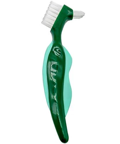 Uouovo Premium Hard Denture Brush Toothbrush 2-Pack | Double-Sided Bristles for Effective Denture Cleaning thumbnail 3