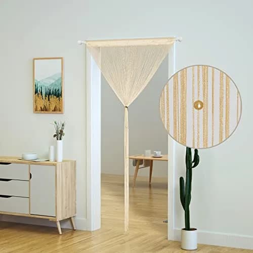 YaoYue Beaded Door String Curtain 39"W x 110"L | Elegant Room Divider & Doorway Decor thumbnail 2