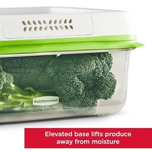 Rubbermaid FreshWorks Produce Saver Food Storage Containers, 8-Piece Set, 41.2 Cup Total Capacity | Keeps Produce Fresher Longer thumbnail 4