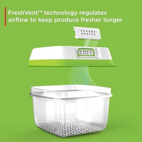 Rubbermaid FreshWorks Produce Containers, Medium/Large, 6-Piece Set | Keeps Produce Fresher Longer thumbnail 2
