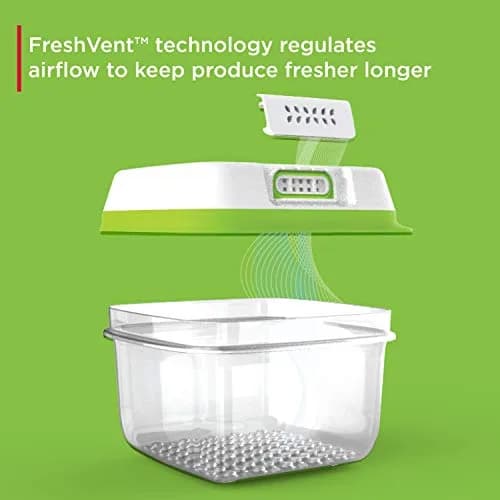 Rubbermaid FreshWorks Produce Saver 2 Pack | Keeps Fruits & Veggies Fresher Longer thumbnail 2