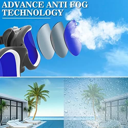 WIN.MAX Polarized Anti-Fog Swimming Goggles with UV Protection & Case | Blue/Black thumbnail 6