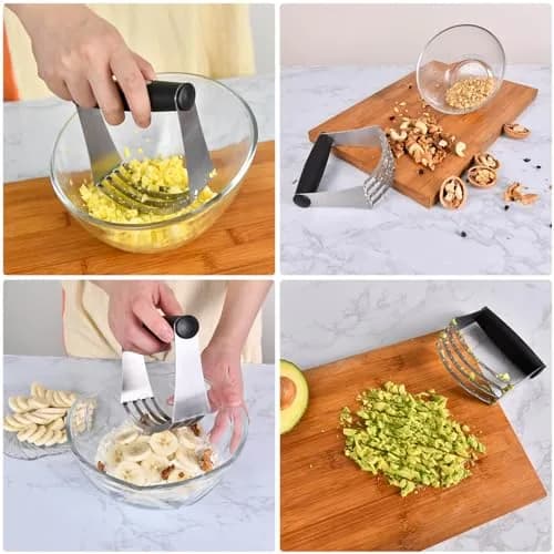 Angadona Complete Pastry Tool Set with Silicone Baking Mat, Biscuit Cutters, Dough Blender & Scraper | 8-Piece Set thumbnail 6