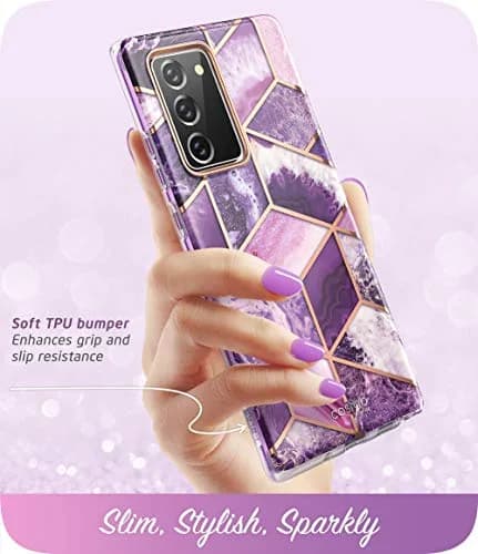 i-Blason Cosmo Series Case for Galaxy Note 20 5G 6.7 in | Marble Purple, Drop Tested thumbnail 3