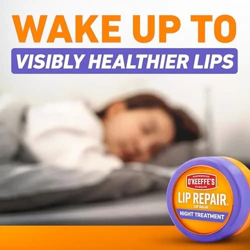 O'Keeffe's Lip Repair Night Treatment Balm 0.25 oz (7.1g) Jar, 2-Pack | Overnight Relief for Severely Dry, Cracked Lips thumbnail 3