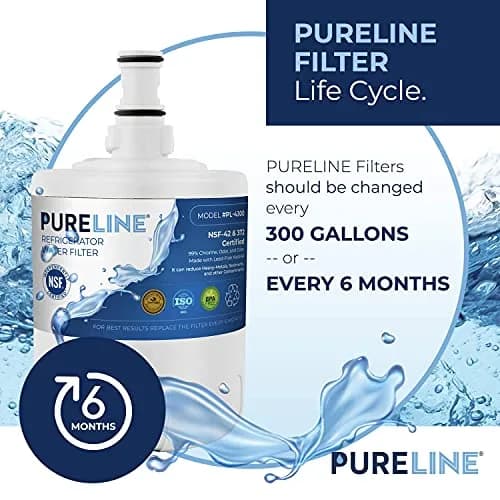 Pureline Refrigerator Water Filter 3 Count (7.5 x 9.75 x 7 inches) | NSF Certified for Taste & Odor Reduction thumbnail 3
