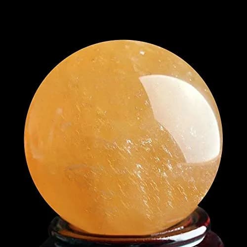 Wixine 40mm Yellow Citrine Quartz Crystal Sphere Ball | Healing Gemstone for Energy & Decor thumbnail 4