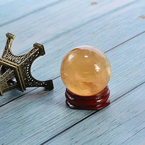 Wixine 40mm Yellow Citrine Quartz Crystal Sphere Ball | Healing Gemstone for Energy & Decor thumbnail 9