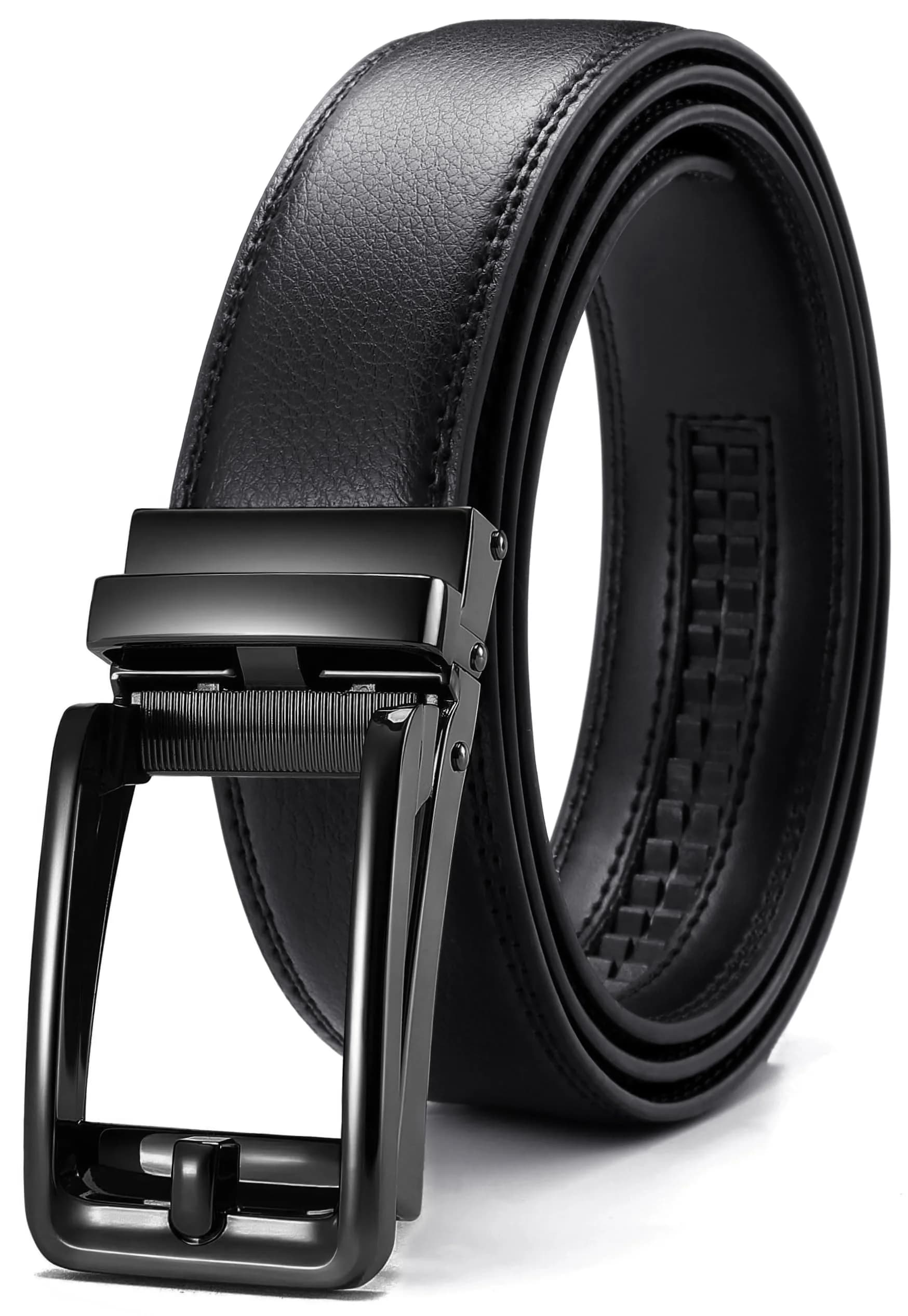 CHAOREN Leather Ratchet Belt for Men - 1 3/8" Adjustable Waist 32"-38" | Trim to Fit, Scratch Resistant Buckle - main product image