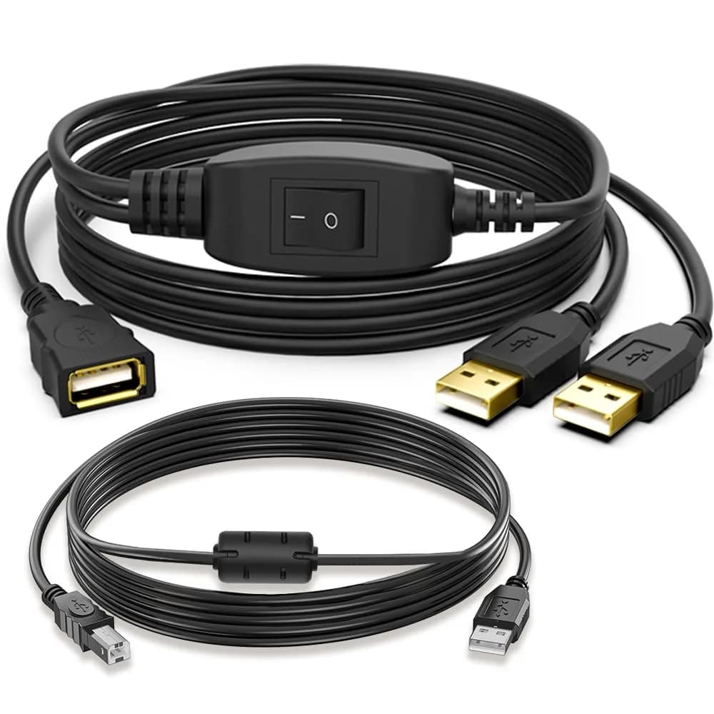 Herfair 5FT USB Printer Splitter Cable | Connect 1 Printer to 2 Computers — 1