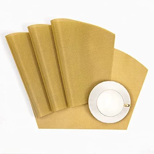 SHACOS Gold Wedge Placemats Set of 4 | 45.5 x 30 cm (17.7 x 11.8 inches) thumbnail 6