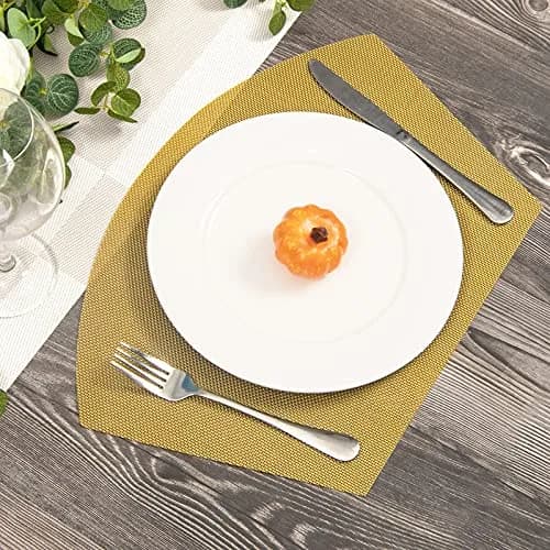 SHACOS Gold Wedge Placemats Set of 4 | 45.5 x 30 cm (17.7 x 11.8 inches) thumbnail 7