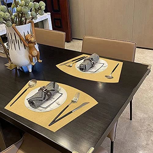 SHACOS Gold Wedge Placemats Set of 4 | 45.5 x 30 cm (17.7 x 11.8 inches) thumbnail 9