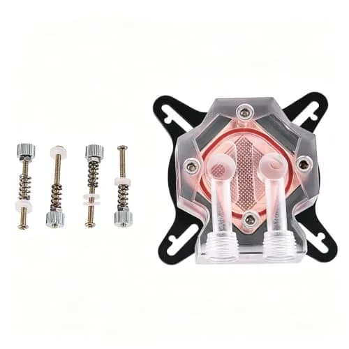EBTOOLS Universal GPU Water Cooling Block 40mm Copper Base with Transparent Acrylic Cover | High-Performance Heat Dissipation thumbnail 1