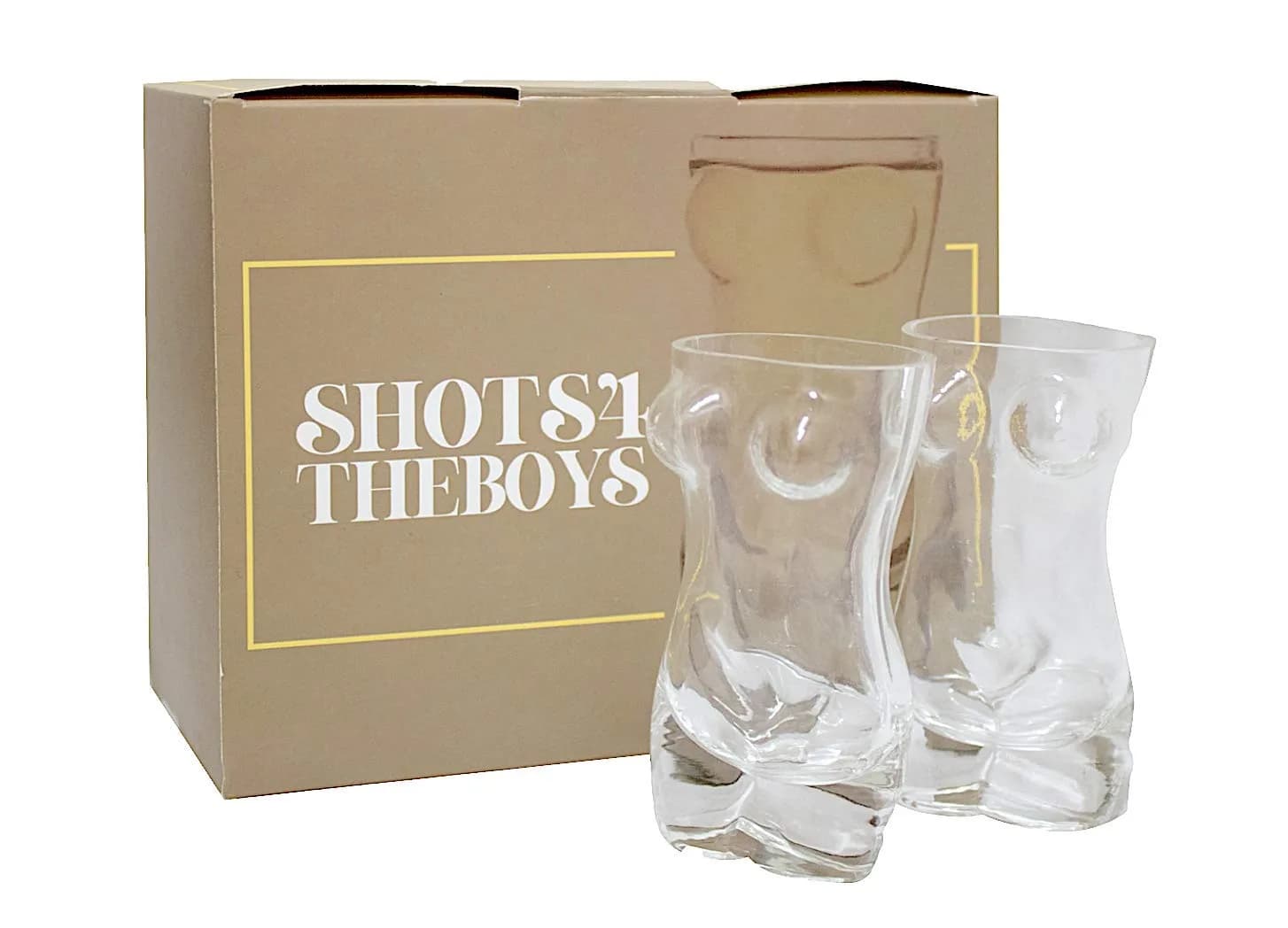Melostu Women Body Shaped Shot Glass 3oz | Funny Bachelor Party Drinking Glass - main product image