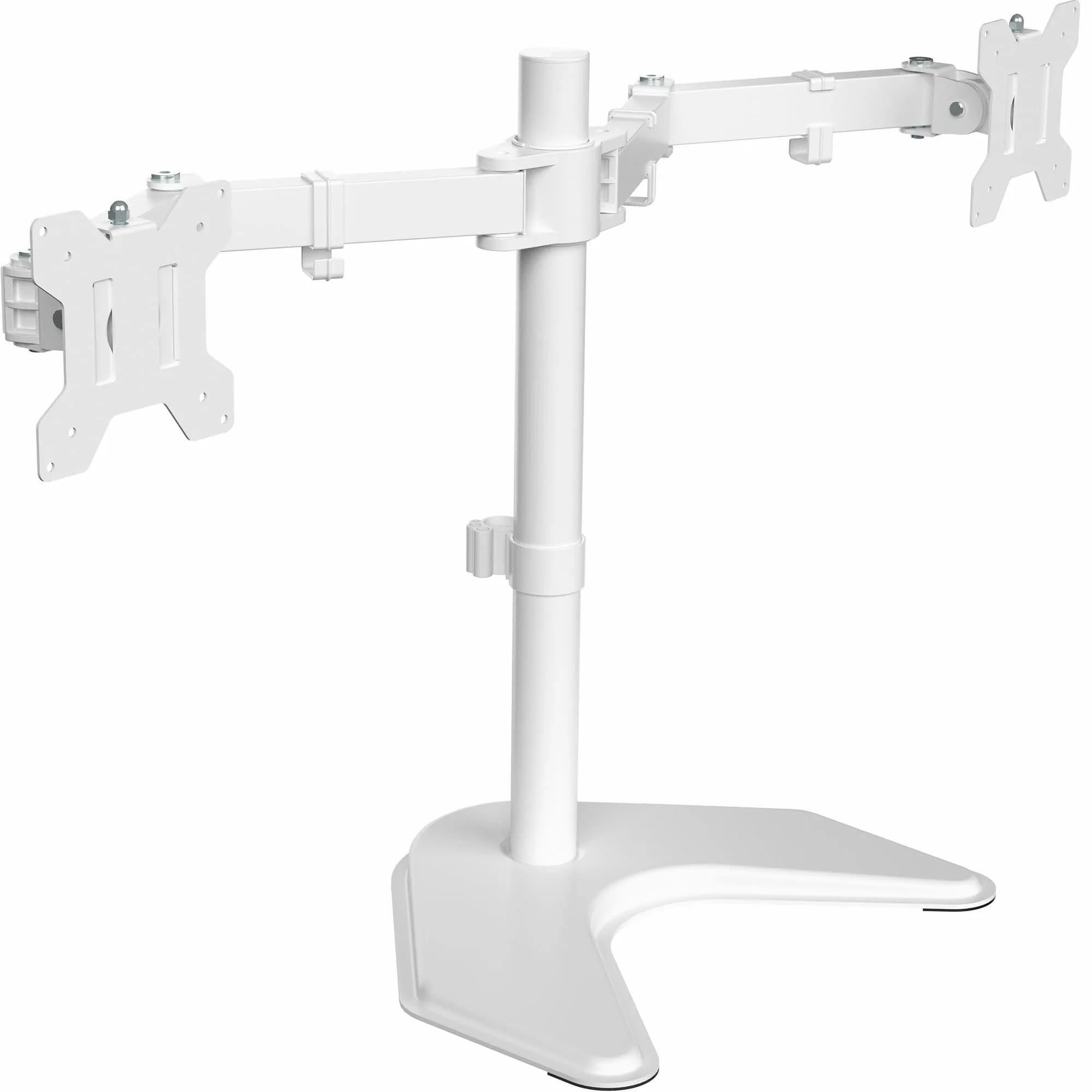 VIVO Dual LCD Monitor Free-Standing Desk Stand | Supports 13-27" Monitors, Up to 22 lbs, Adjustable Articulation, Extra Large Base - main product image