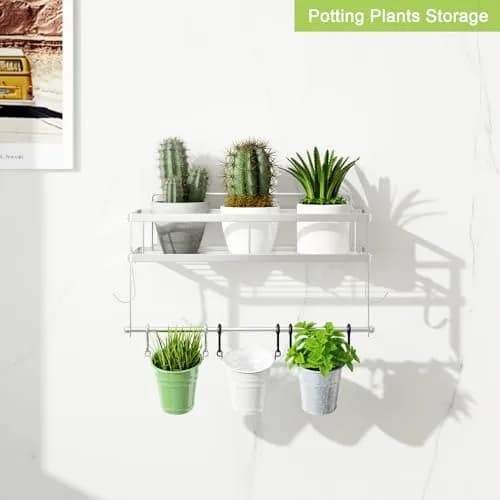 ESOW Paper Towel Holder Wall Mount with Shelf Brushed Nickel | Rust-Proof, Easy Install, Space Saver thumbnail 5