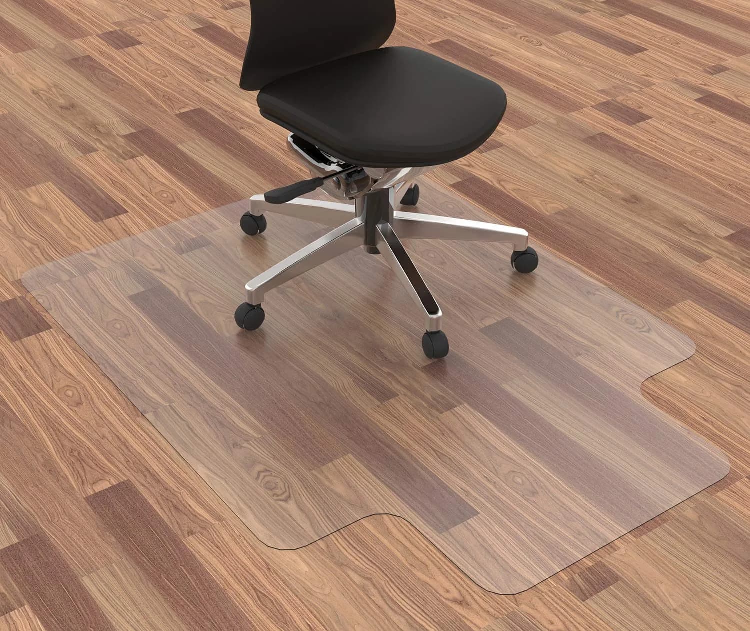 HOMEK Clear Office Chair Mat for Hardwood Floor 91cm x 122cm (36"x 48") | Protects Floors from Scratches - main product image