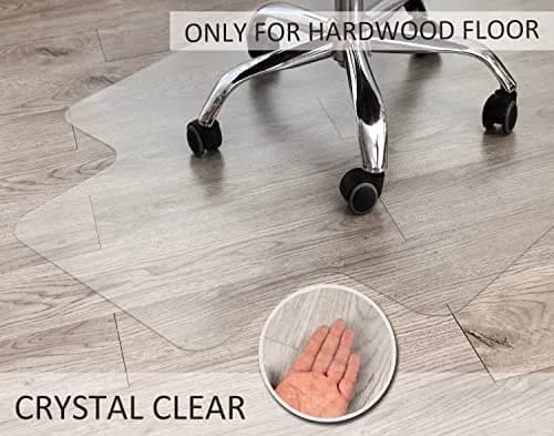 HOMEK Clear Office Chair Mat for Hardwood Floor 91cm x 122cm (36"x 48") | Protects Floors from Scratches thumbnail 4