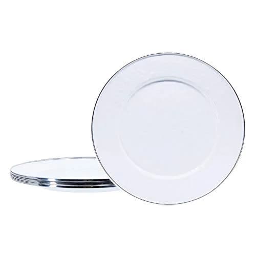 Golden Rabbit Enamelware Dinner Plates 10.5 inch (26.67 cm) Set of 4 | Handcrafted Porcelain Enamel on Carbon Steel thumbnail 1