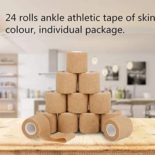 Mooerca Self Adherent Cohesive Wrap Bandages 2'' | Breathable Elastic First Aid Tape for Sports & Wound Care thumbnail 3