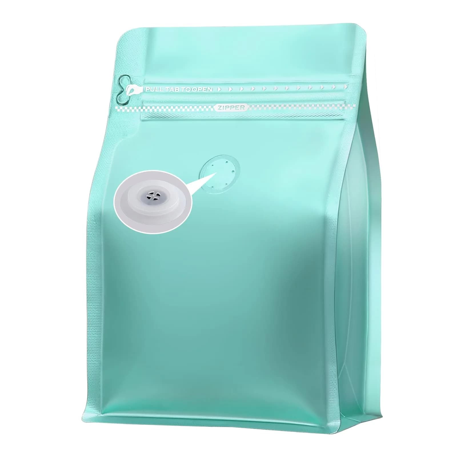 REMTAP Pink 8oz (227g) Coffee Bags with Valve & Zipper | 50 Count Flat Bottom Pouches — Blue / 8oz/50pcs