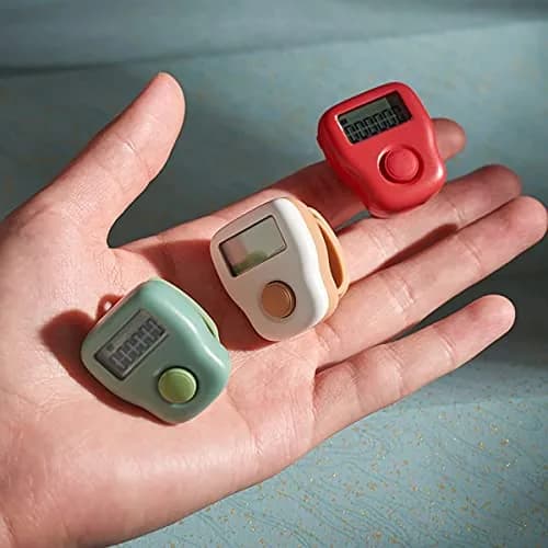 Arvakr Rechargeable Silent Finger Counter with LED | 6 Channels, 999999 Count Range, White thumbnail 2
