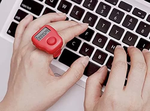 Arvakr Rechargeable Silent Finger Counter with LED, 6 Channels | Red thumbnail 3