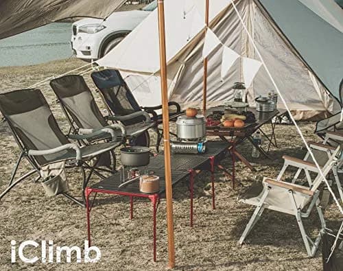iClimb Large Extendable Folding Camping Table | Waterproof Aluminum, 66 lbs Max Load, Compact & Stable thumbnail 8