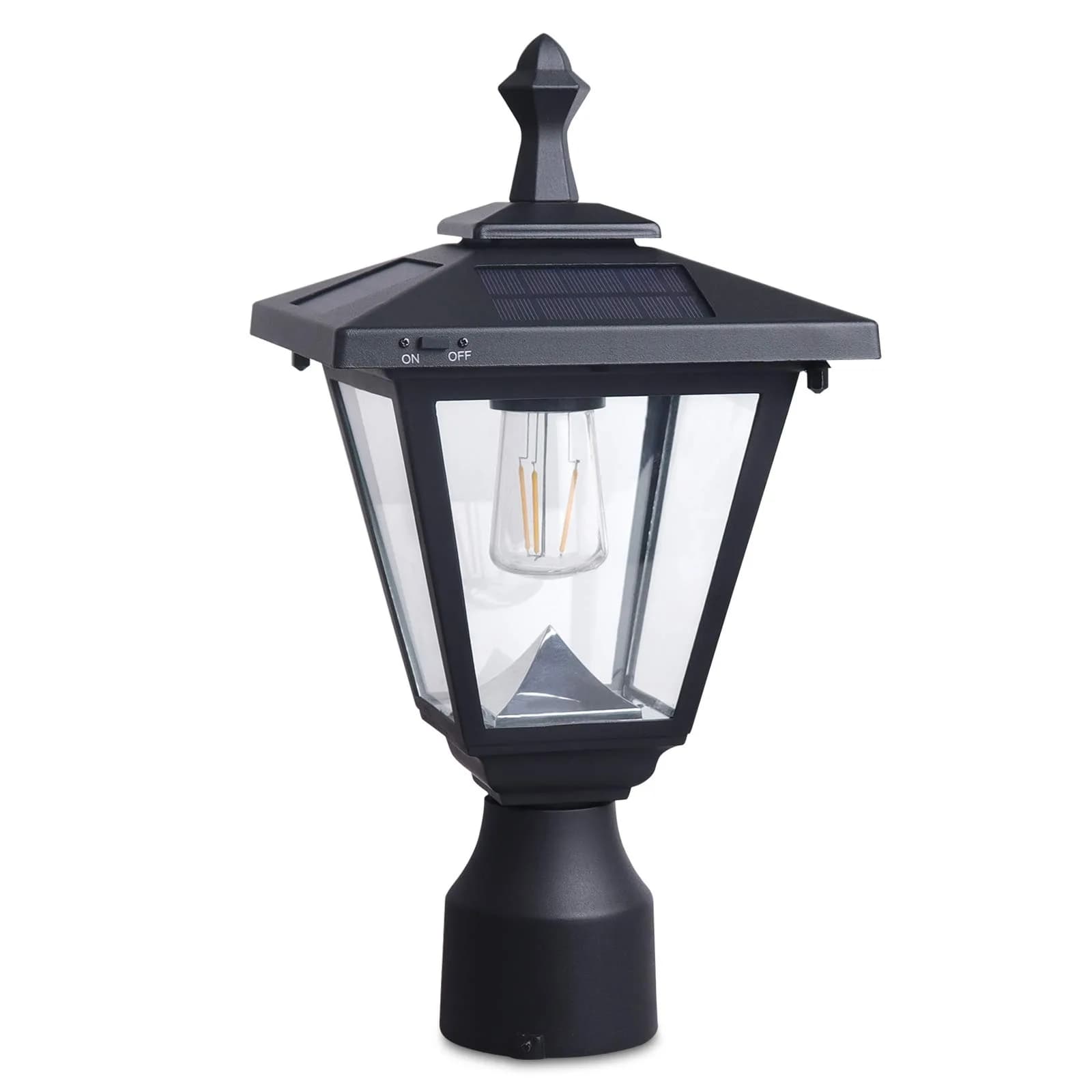 KMC LIGHTING Solar Post Light ST4330Q-A | Waterprooff Aluminum Outdoor Garden Lamp - main product image