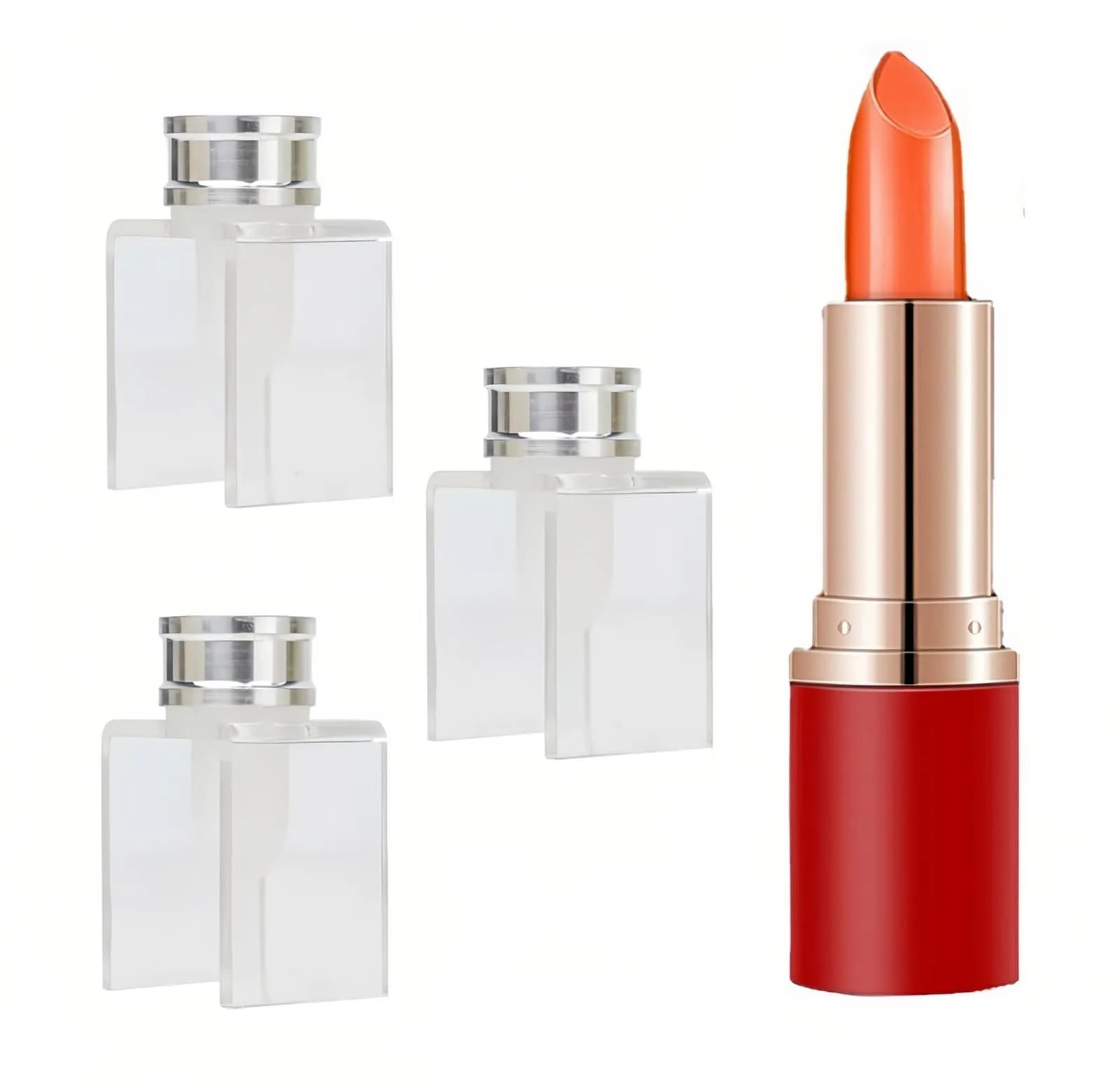 SYBL Lipstick Mold Set 12.1mm | Reusable Silicone DIY Lip Balm & Lipstick Maker — Silver