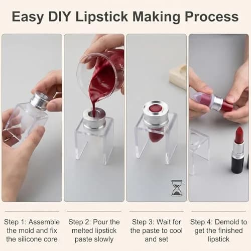 SYBL Lipstick Mold Set 12.1mm | Reusable Silicone DIY Lip Balm & Lipstick Maker thumbnail 4