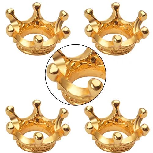 BronaGrand 50pcs Crown Shape Charms Loose Beads Alloy Spacer Beads 13x10mm | DIY Jewelry Connector thumbnail 3
