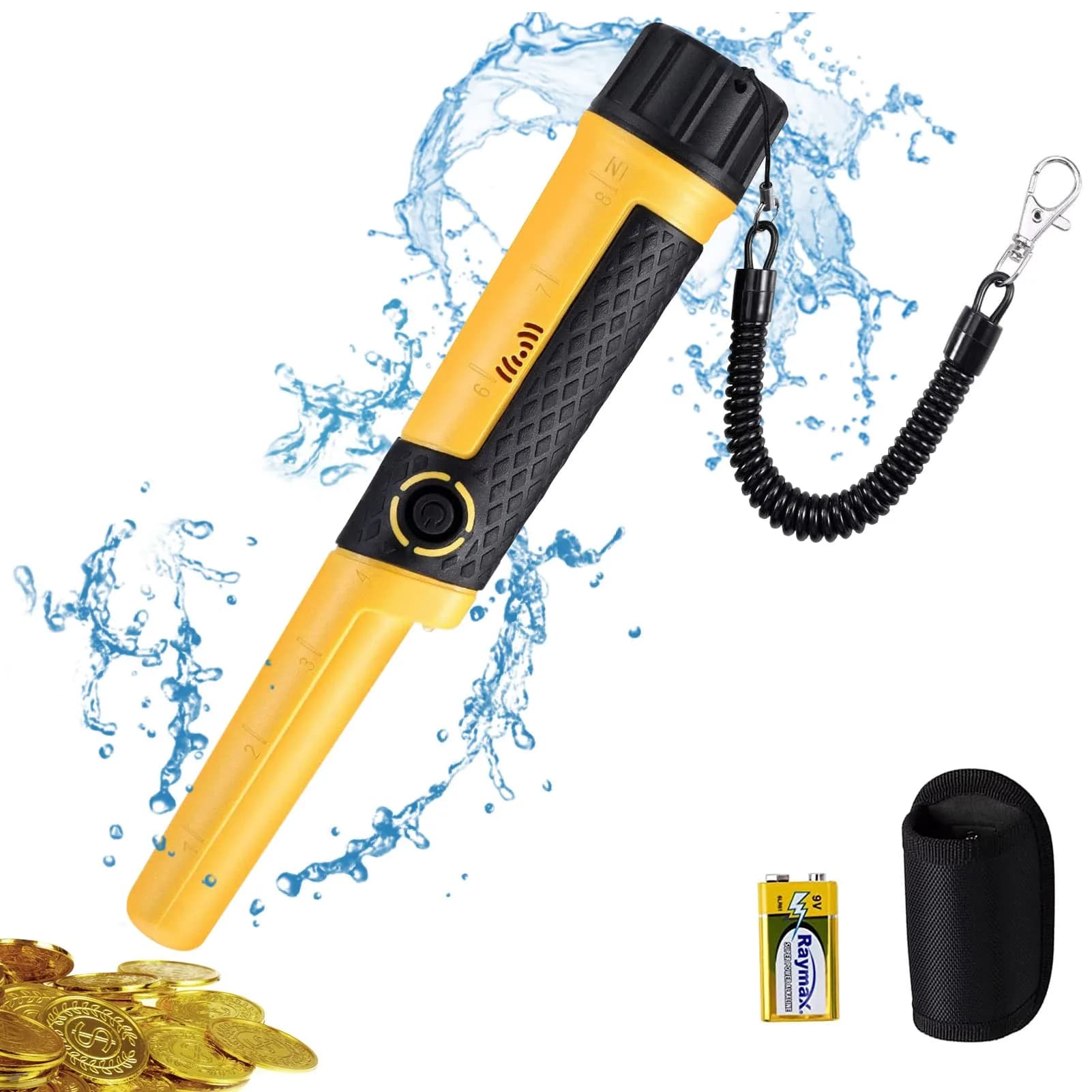 SAKOBS Pinpointer Metal Detector IP68 Waterproof Handheld | Precise 360° Side Scan for Treasure Hunting - main product image