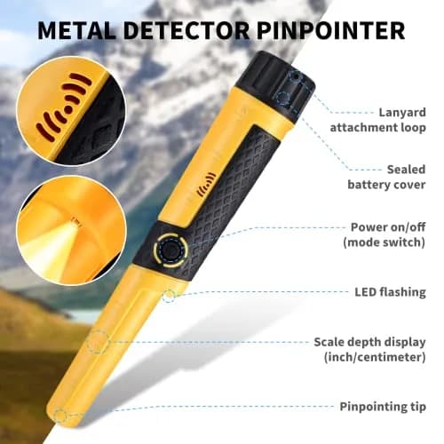 SAKOBS Pinpointer Metal Detector IP68 Waterproof Handheld | Precise 360° Side Scan for Treasure Hunting thumbnail 7