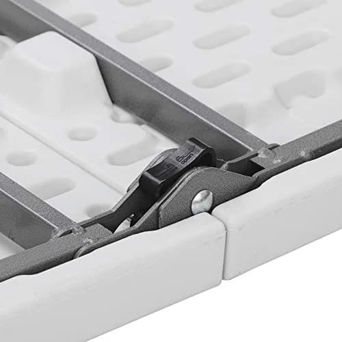 ZENY 6ft Folding Table | Heavy Duty Portable Picnic & Indoor Outdoor Table in White thumbnail 7
