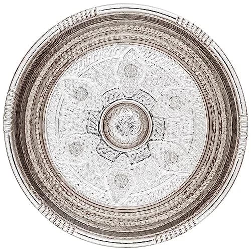 Alisveristime Traditional Turkish Hammam Bowl Silver Zamac 20 cm (7.87 in) | Authentic Turkish Bath Accessory thumbnail 4