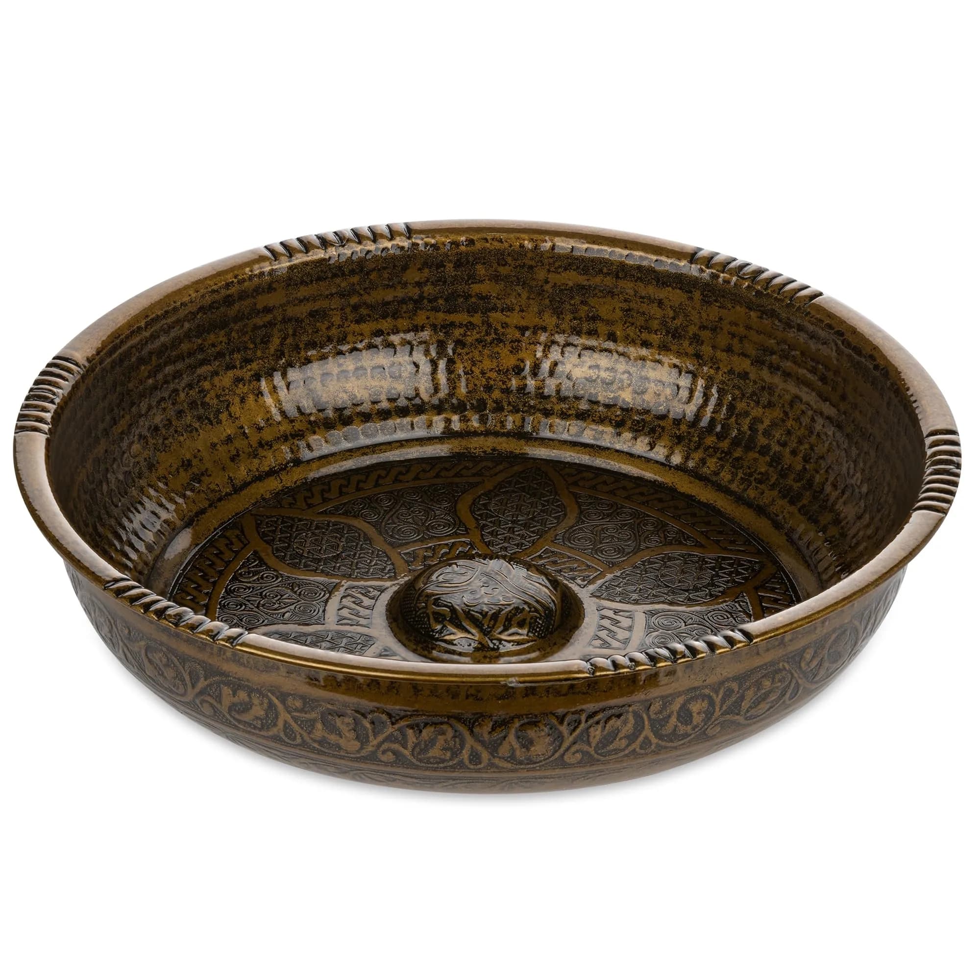 Alisveristime Turkish Hammam Bowl, Zamac, 20 cm | Authentic Turkish Bath Accessory for Spa & Decor — Autentic