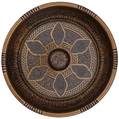 Alisveristime Turkish Hammam Bowl 20 cm (7.87 in) Antique Green | Authentic Zamac Bath Accessory thumbnail 4