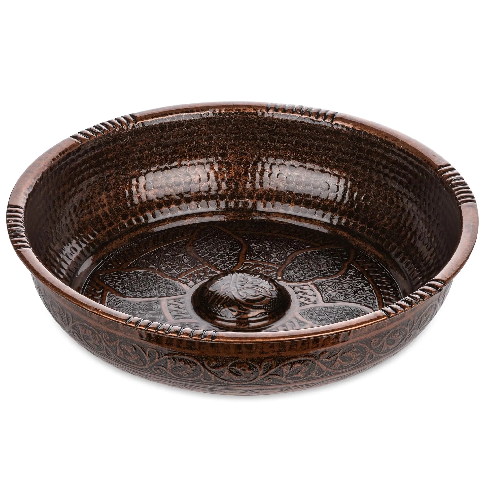 Alisveristime Turkish Hammam Bowl, Zamac, 20 cm | Authentic Turkish Bath Accessory for Spa & Decor - main product image