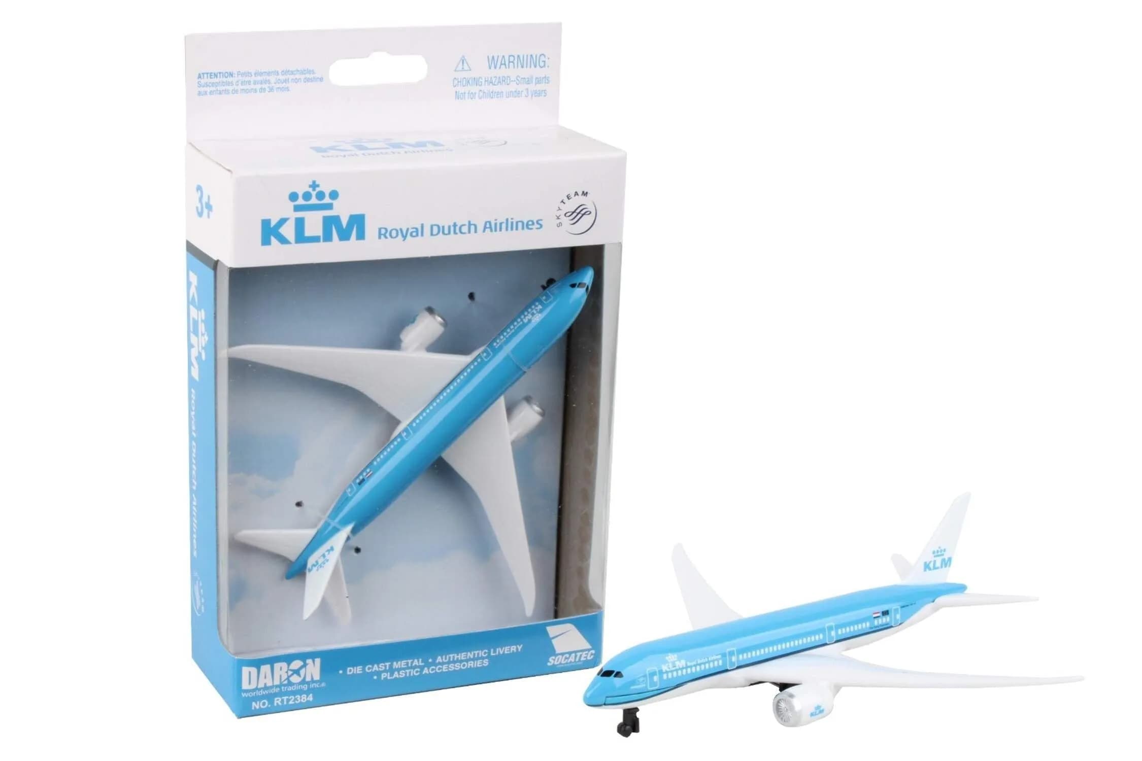 Daron KLM Single Plane Die-cast Toy Model Airplane | Authentic Licensed Aviation Collectible for Kids 3+ (15.2cm/6in) - main product image