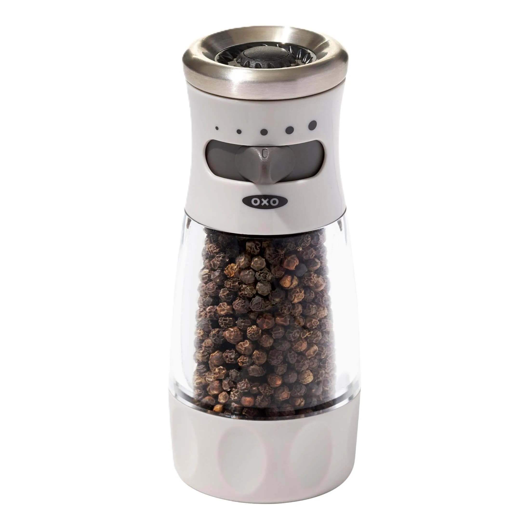 OXO Good Grips Contoured Pepper Grinder with Adjustable Ceramic Mill | Precise, Durable & Stylish (One size, Gray) - main product image